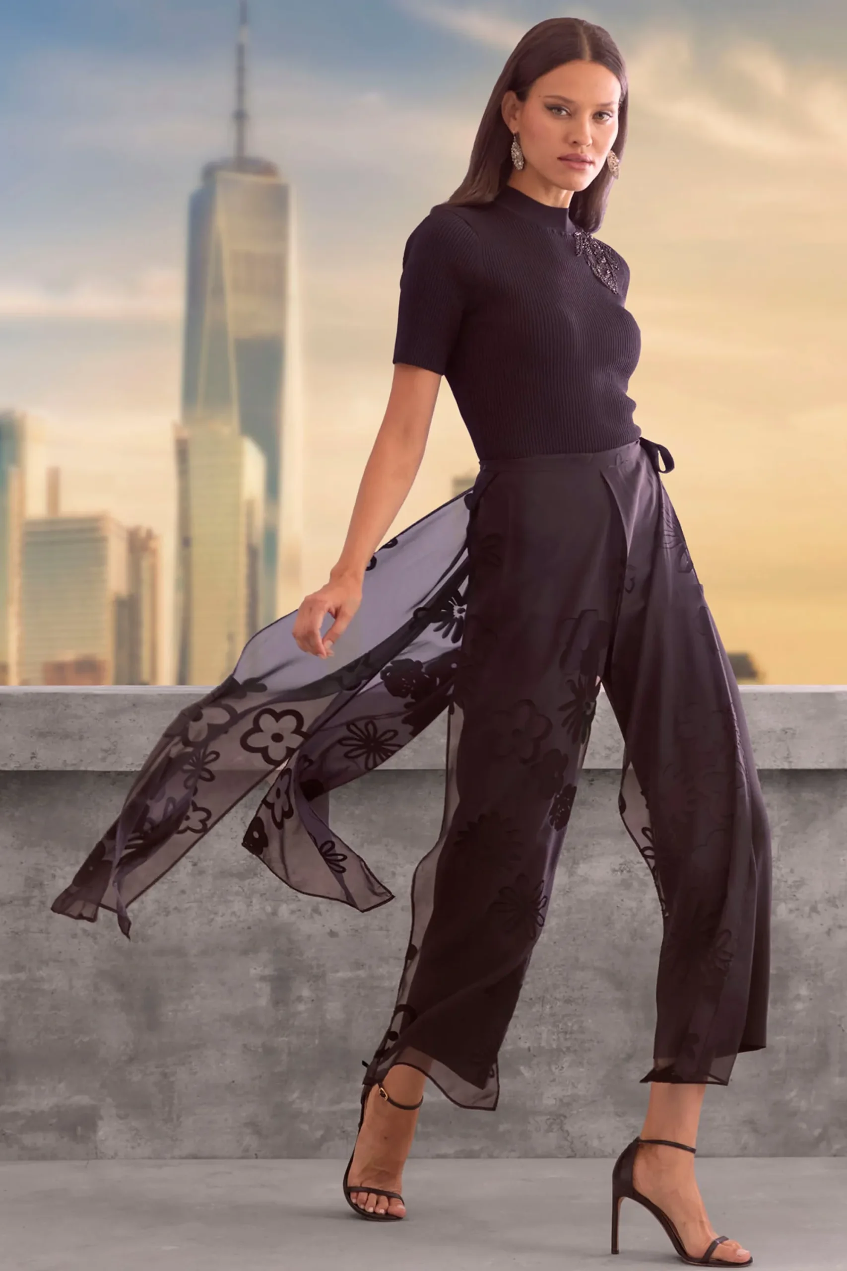 Elie Tahari Tops & Sweaters|Suiting-Beaded Rib Sweater