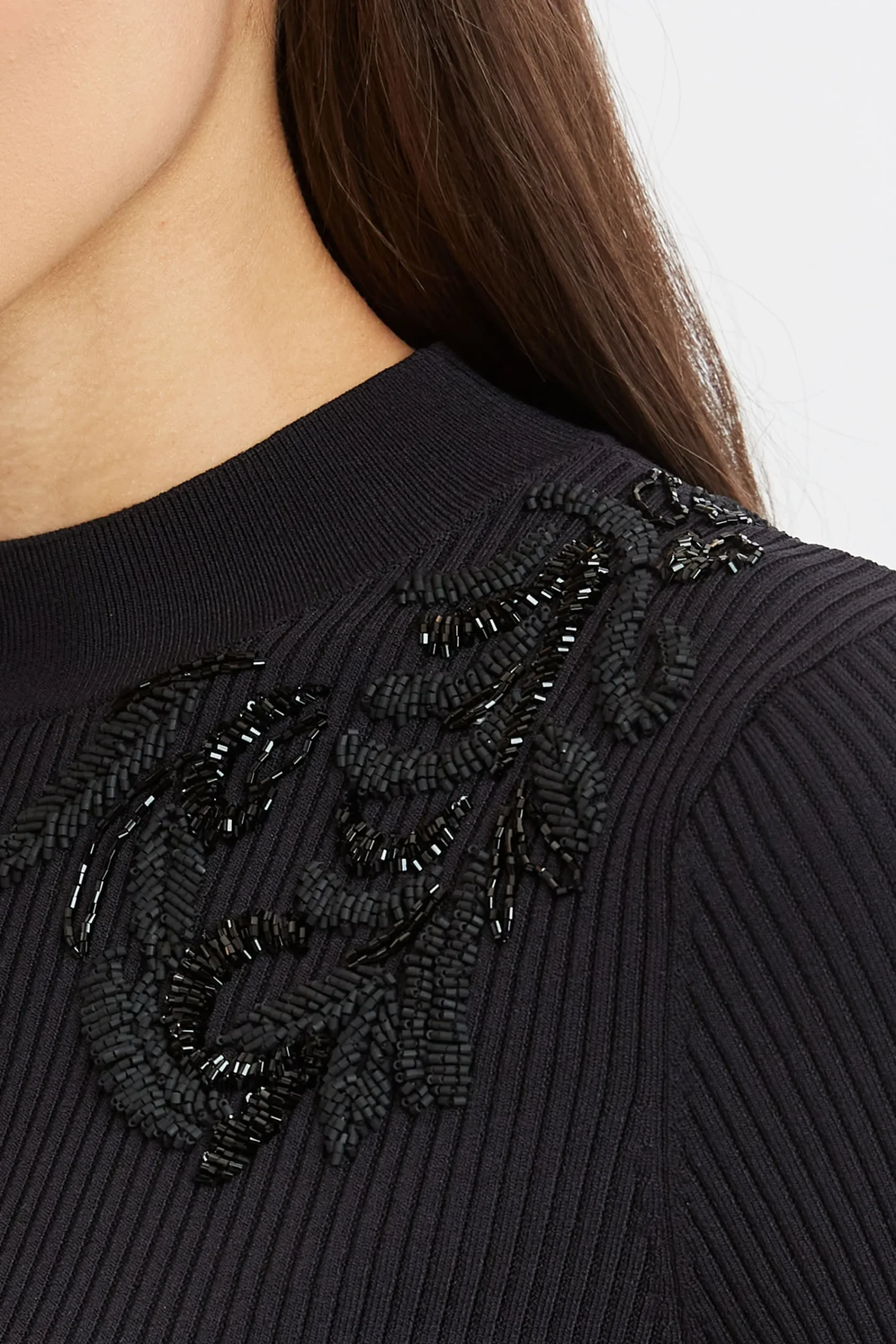 Elie Tahari Tops & Sweaters|Suiting-Beaded Rib Sweater