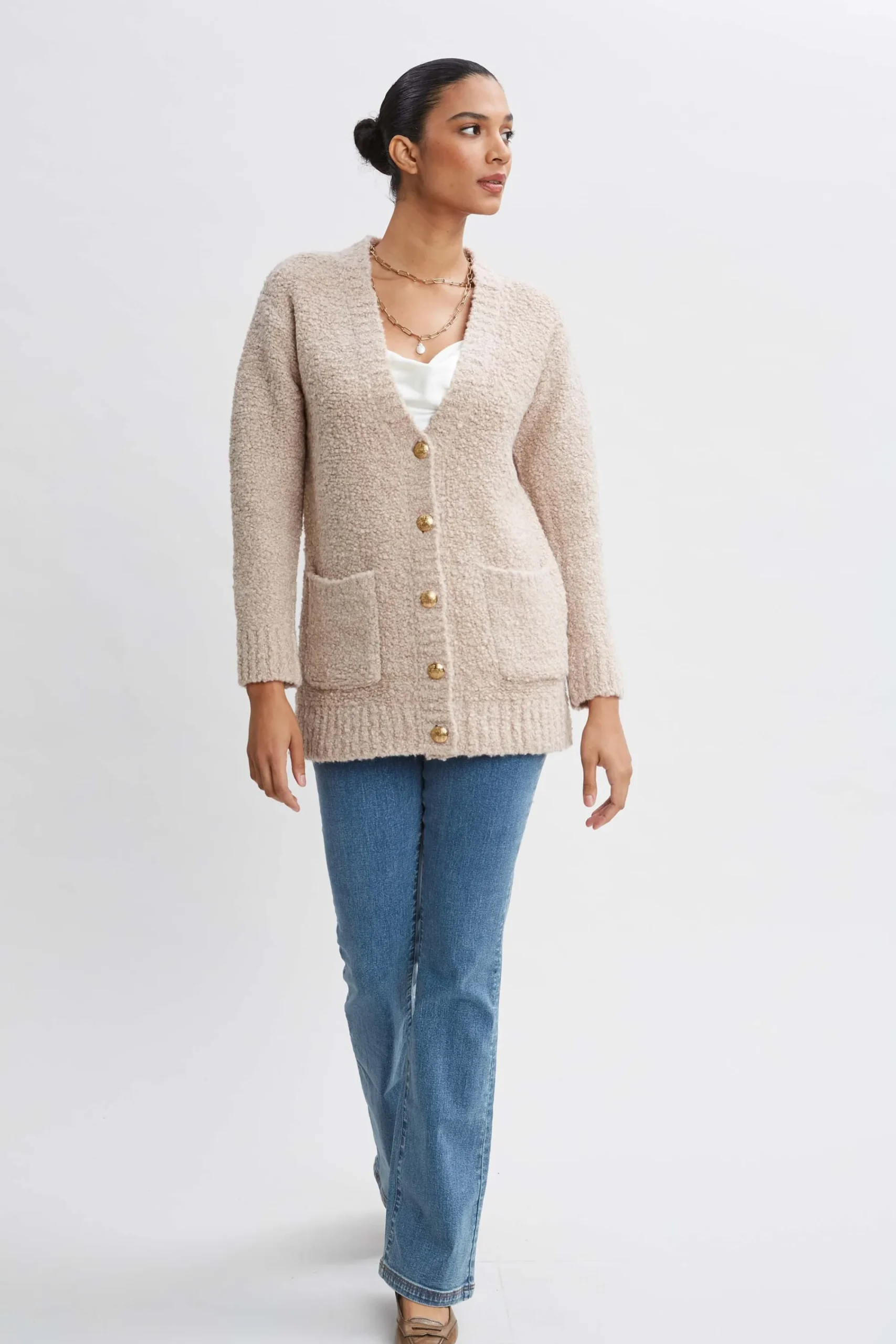 Elie Tahari Tops & Sweaters-Boucle Merino Cardigan