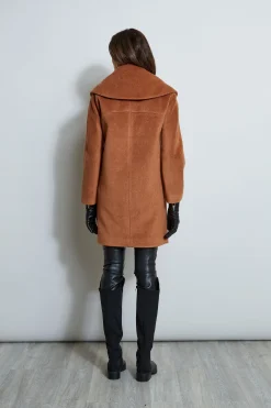 Elie Tahari Coats-Brushed Double Breasted Coat