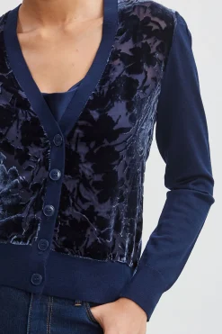 Elie Tahari Tops & Sweaters-Burnout Velvet Cardigan