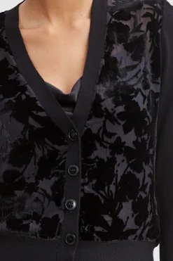 Elie Tahari Tops & Sweaters-Burnout Velvet Cardigan