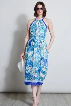 Elie Tahari Midi Dresses|Dresses & Jumpsuits-Calypso Halter Dress