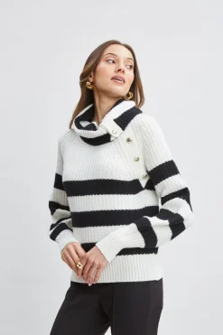 Elie Tahari Tops & Sweaters-Cashmere Stripe Sweater