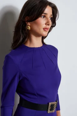 Elie Tahari Dresses & Jumpsuits|Long Sleeve Dresses-Chain Belt Dart Dress