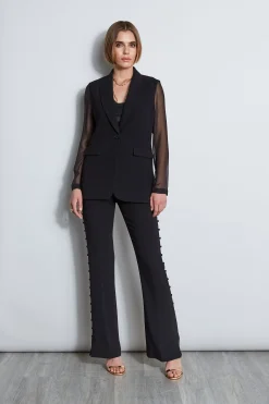 Elie Tahari Jackets & Blazers|Suiting-Chiffon Combo Crepe Blazer
