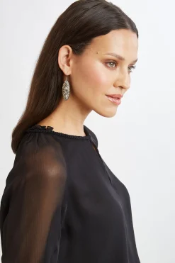 Elie Tahari Tops & Sweaters-Chiffon Combo Georgette Shirt