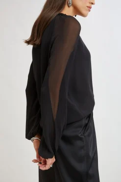 Elie Tahari Tops & Sweaters-Chiffon Combo Georgette Shirt