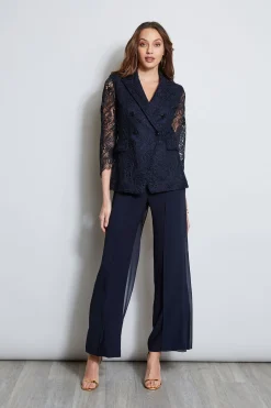 Elie Tahari Bottoms-Chiffon Panel Pant