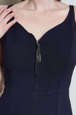 Elie Tahari Dresses & Jumpsuits|Midi Dresses-Contour Zip Dress