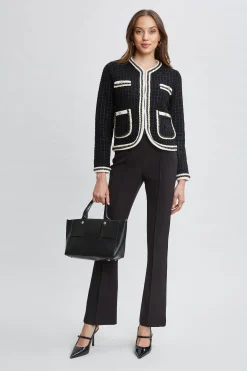 Elie Tahari Tops & Sweaters|Suiting-Contrast Cardigan Sweater