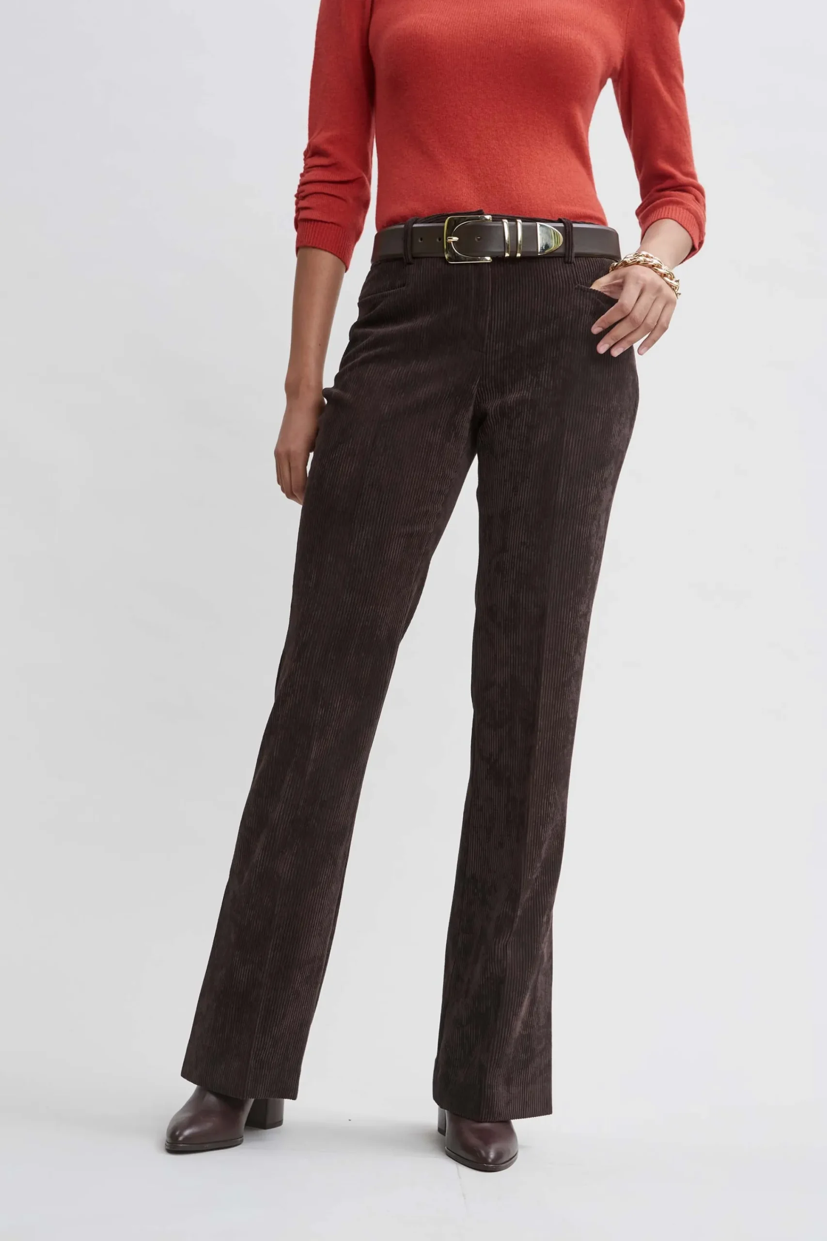 Elie Tahari Bottoms|Suiting-Corduroy Fit & Flare Pant