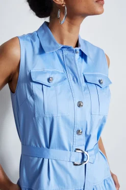 Elie Tahari Dresses & Jumpsuits|Sleeveless Dresses-Cotton Utility Dress