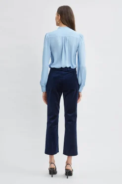 Elie Tahari Bottoms|Suiting-Cotton Velvet Flare Pant