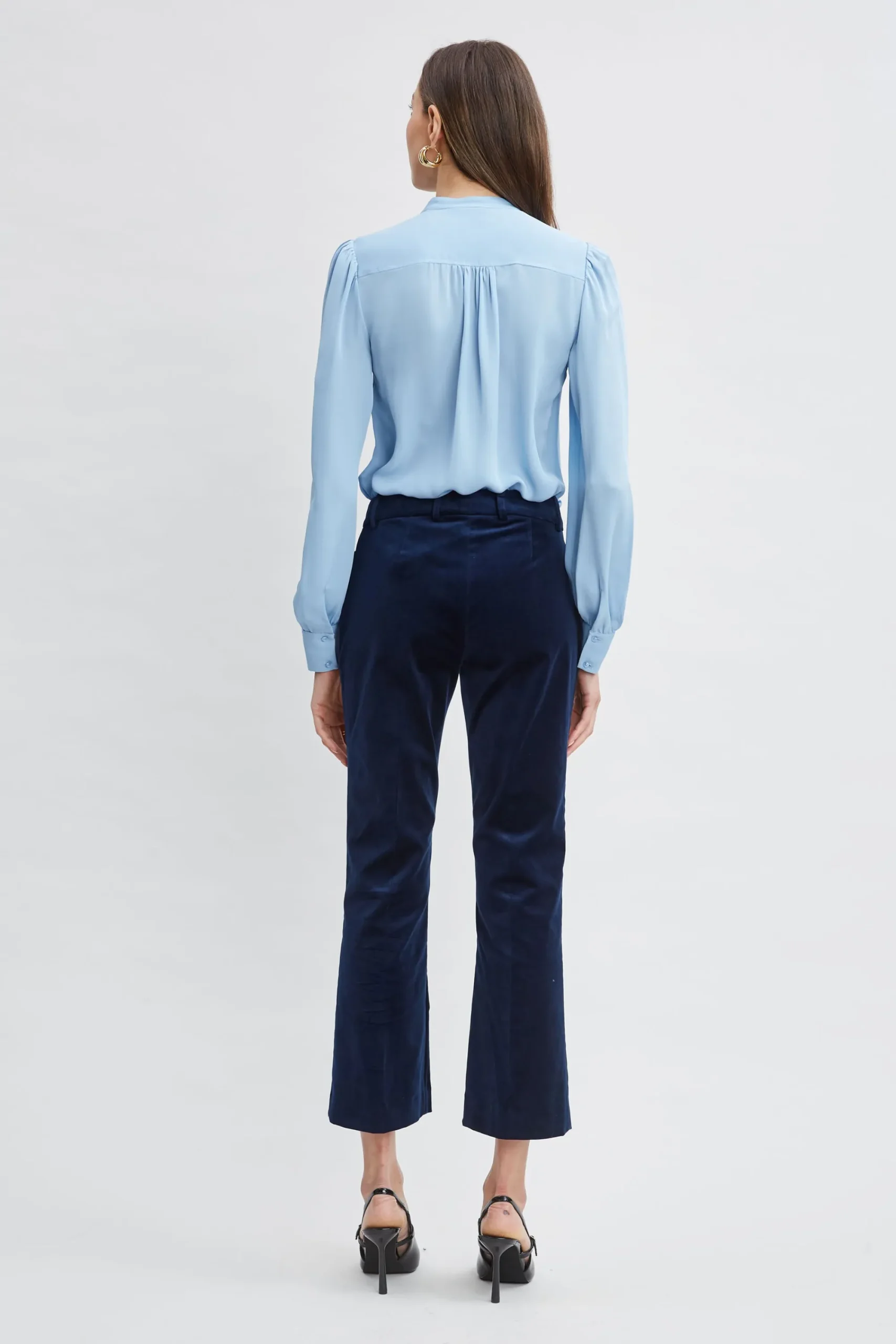 Elie Tahari Bottoms|Suiting-Cotton Velvet Flare Pant