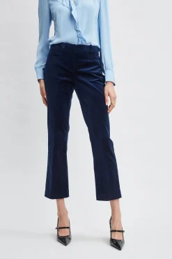 Elie Tahari Bottoms|Suiting-Cotton Velvet Flare Pant