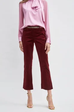 Elie Tahari Bottoms|Suiting-Cotton Velvet Flare Pant