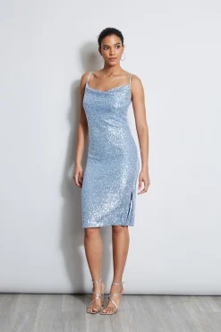 Elie Tahari Dresses & Jumpsuits|Sleeveless Dresses-Cowl Neck Sequin Dress