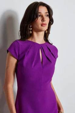 Elie Tahari Dresses & Jumpsuits|Short Sleeve Dresses-Crepe Keyhole Dart Dress