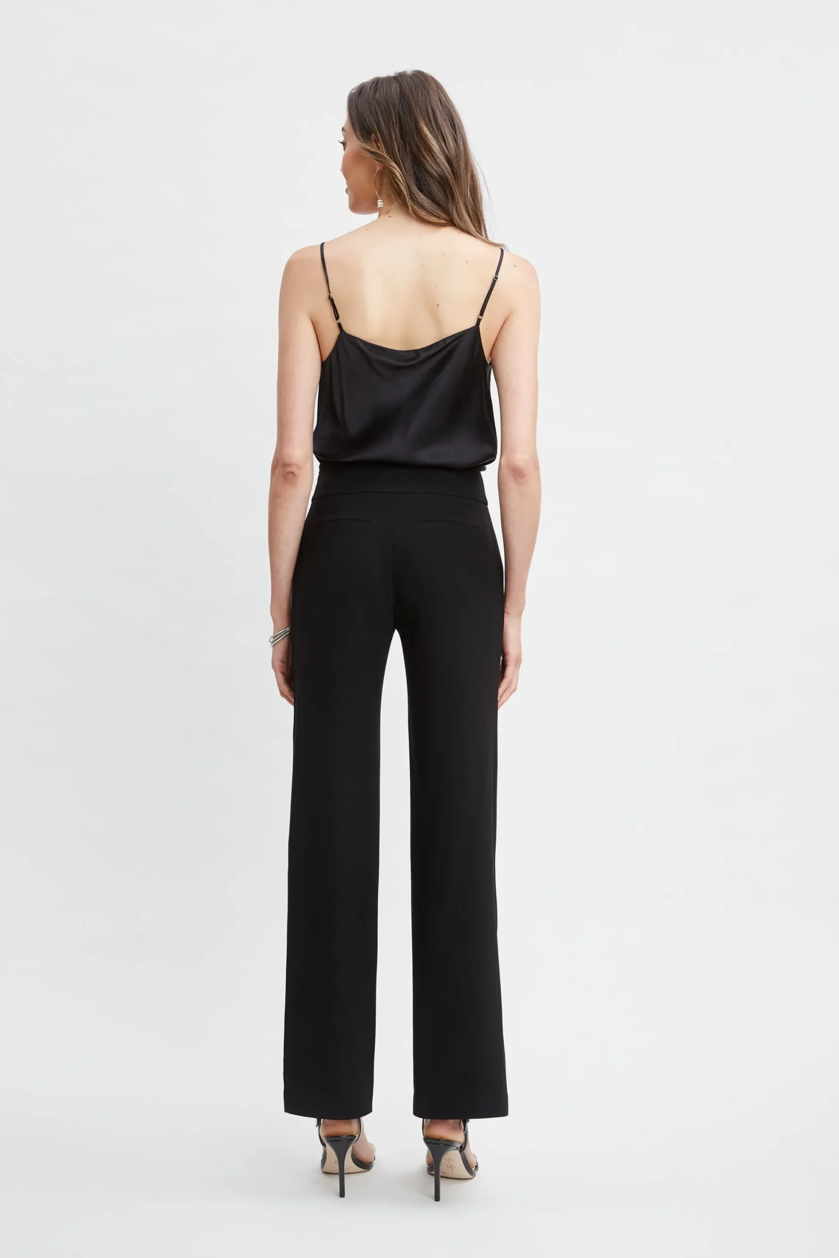 Elie Tahari Bottoms|Suiting-Crepe Overlay Slit Pant