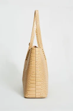 Elie Tahari Fragrance|Gloves-Crocodile Embossed Leather Tote