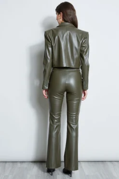 Elie Tahari Jackets & Blazers-Cropped Vegan Leather Jacket