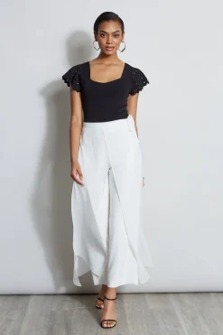 Elie Tahari Tops & Sweaters-Cut Out Flutter Sleeve Sweater