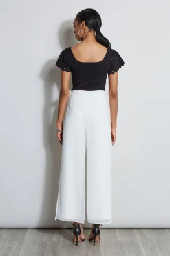 Elie Tahari Tops & Sweaters-Cut Out Flutter Sleeve Sweater