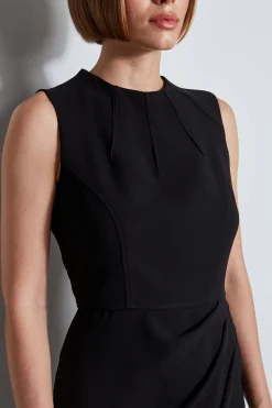 Elie Tahari Dresses & Jumpsuits|Sleeveless Dresses-Dart Neck Faux Wrap Dress
