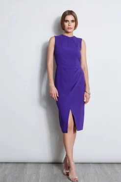 Elie Tahari Dresses & Jumpsuits|Sleeveless Dresses-Dart Neck Faux Wrap Dress