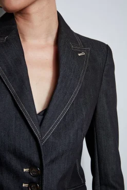 Elie Tahari Jackets & Blazers-Denim 3 Button Blazer