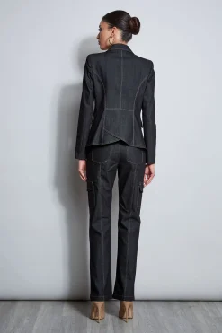 Elie Tahari Jackets & Blazers-Denim 3 Button Blazer