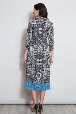 Elie Tahari Dresses & Jumpsuits|Midi Dresses-Eclipse Scarf Print Shirt Dress