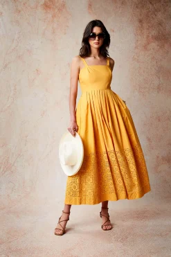 Elie Tahari Dresses & Jumpsuits|Sleeveless Dresses-Embroidered Maxi Dress