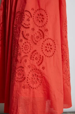 Elie Tahari Dresses & Jumpsuits|Sleeveless Dresses-Embroidered Midi Dress