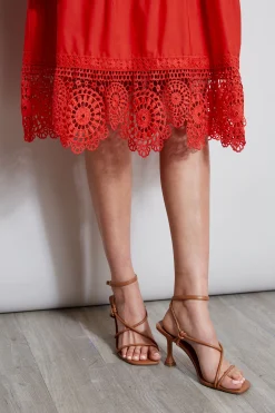 Elie Tahari Dresses & Jumpsuits|Short Sleeve Dresses-Embroidered Short Sleeve Dress