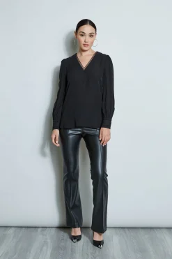 Elie Tahari Tops & Sweaters-Embroidered Silk Shirt
