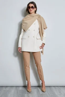 Elie Tahari Coats-Faux Fur Collar Peacoat