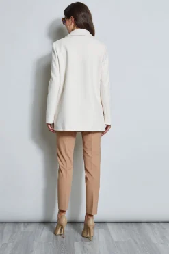 Elie Tahari Coats-Faux Fur Collar Peacoat