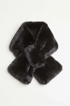 Elie Tahari Fragrance|Gloves-Faux Fur Pull Through Scarf