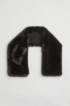 Elie Tahari Fragrance|Gloves-Faux Fur Pull Through Scarf
