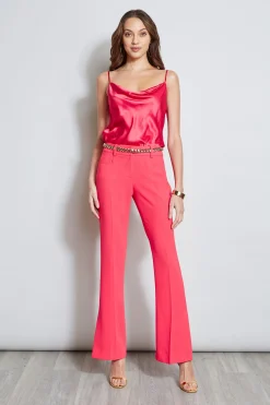 Elie Tahari Bottoms-Fit & Flare Slit Pant