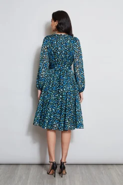 Elie Tahari Dresses & Jumpsuits|Long Sleeve Dresses-Floral Long Sleeve Belted Dress