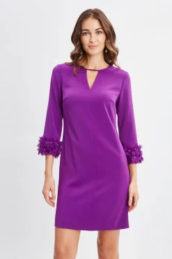 Elie Tahari Dresses & Jumpsuits-Flower Sleeve Shift Dress