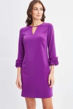 Elie Tahari Dresses & Jumpsuits-Flower Sleeve Shift Dress