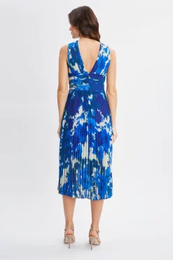 Elie Tahari Dresses & Jumpsuits-Garden Printed Twist Midi Dress