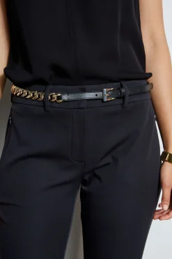 Elie Tahari Fragrance|Gloves-Gold Chain Belt - Black