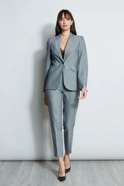 Elie Tahari Jackets & Blazers-Herringbone Panel Blazer