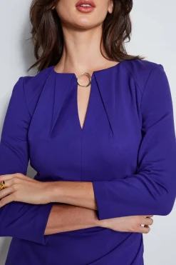 Elie Tahari Dresses & Jumpsuits|Long Sleeve Dresses-Keyhole Ring Wrap Dress