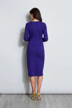 Elie Tahari Dresses & Jumpsuits|Long Sleeve Dresses-Keyhole Ring Wrap Dress